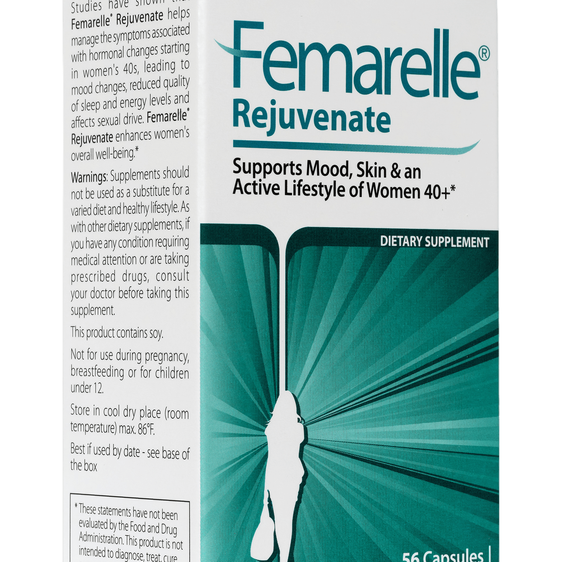 Femarelle Rejuvenate supports mood, skin and active lifestyle 