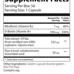 Femarelle Rejuvenate: supplement facts. B2, B7, DT-56a, flax